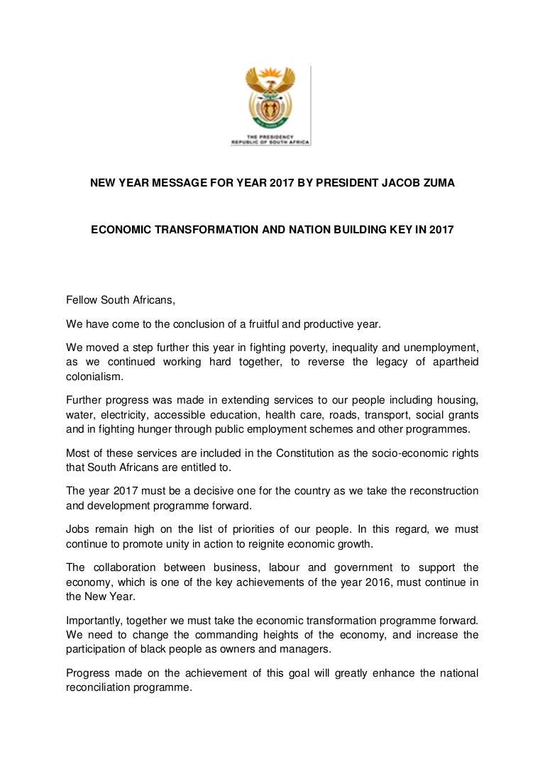 New year message 2017