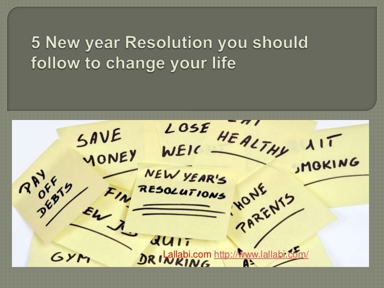 New year resolution