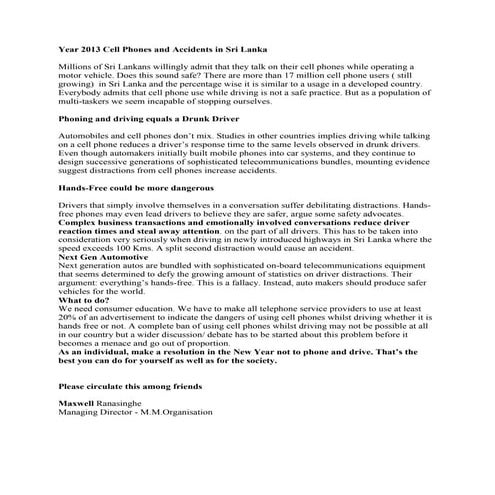 Fine New Year resolution 2013 for drivers 