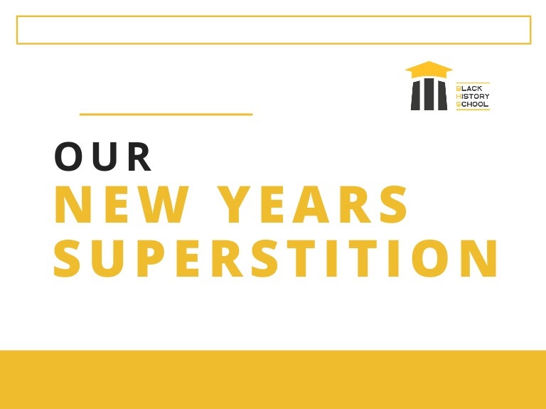New years superstition