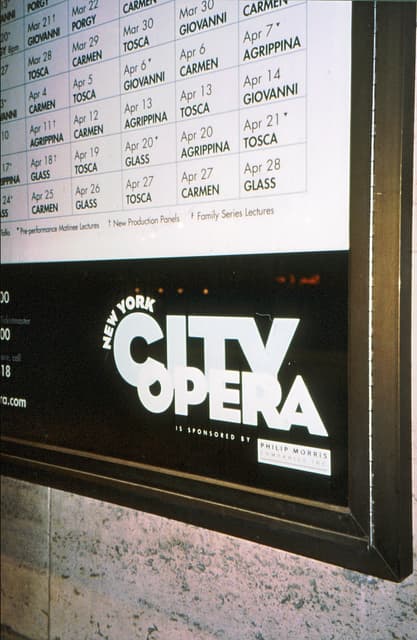 New york city opera poster, philip morris