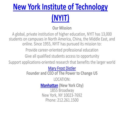 New york institute of technology (nyit)