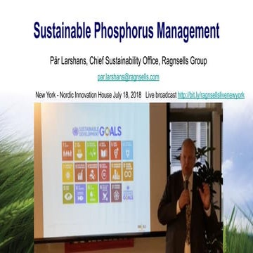 New York Pär Larshans, Ragnsells, phosphorus management