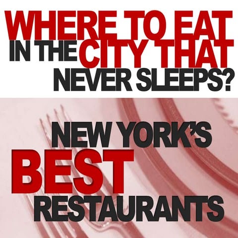 New York's Best Restaurants