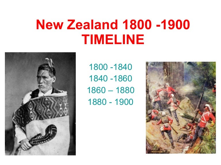 New Zealand 1800 1900 timelines