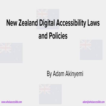 New zealand digital accessibility laws and policies
