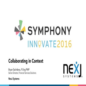 Collaborating in Context - NexJ Systems