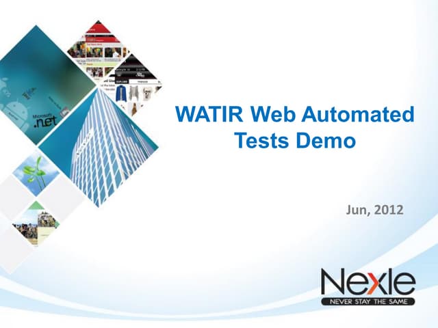 Watir web automated tests