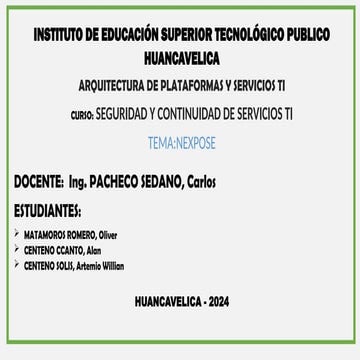 NEXPOSE ventajas y desventajas usos e instalacion  .pptx