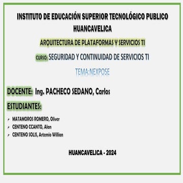 NEXPOSE ventajas y desventajas usos e instalacion  .pptx