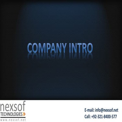 Nexsof presentation