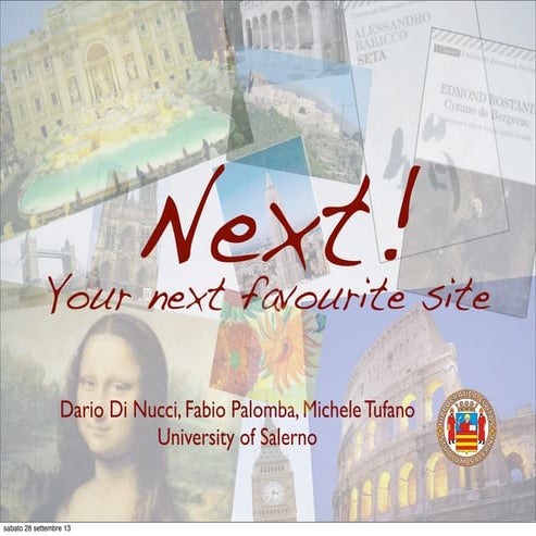 Next! - An Android application to support tourists activities