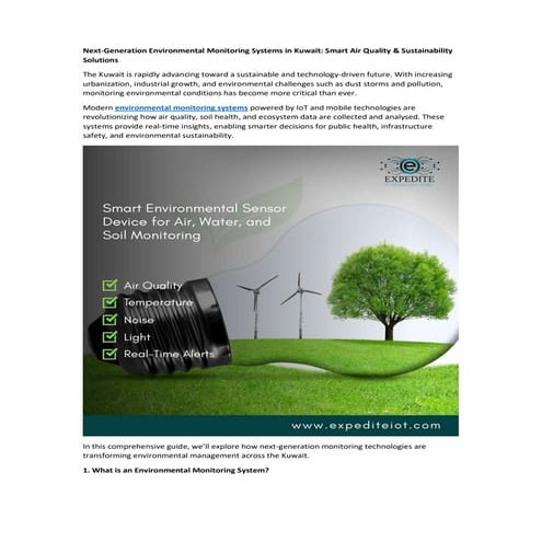 Next-Generation Environmental Monitoring Systems in Kuwait Smart Air ...