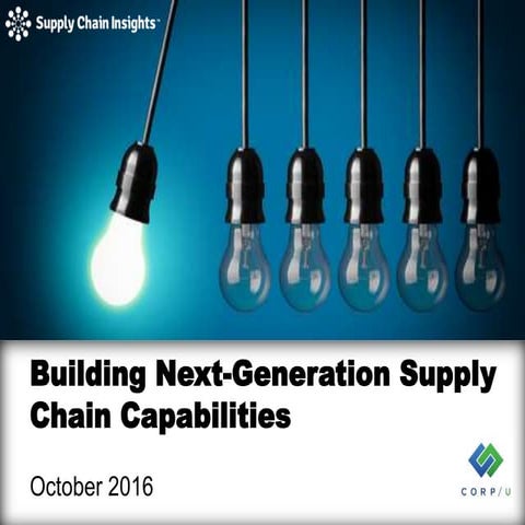 Next Generation Supply Chain Thinking - slide deck - 6 DEC 2016