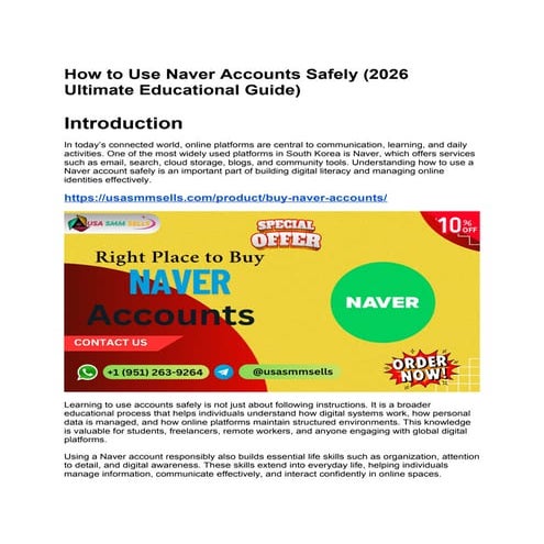 Where to Purchase Naver Accounts_ Best Choices for 2026.pdf