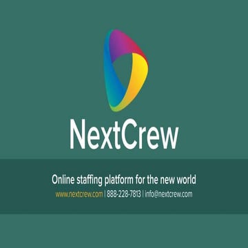 NextCrew - Online Staffing Business Models | PPTX
