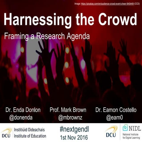 Harnessing the Crowd: Framing a Research Agenda