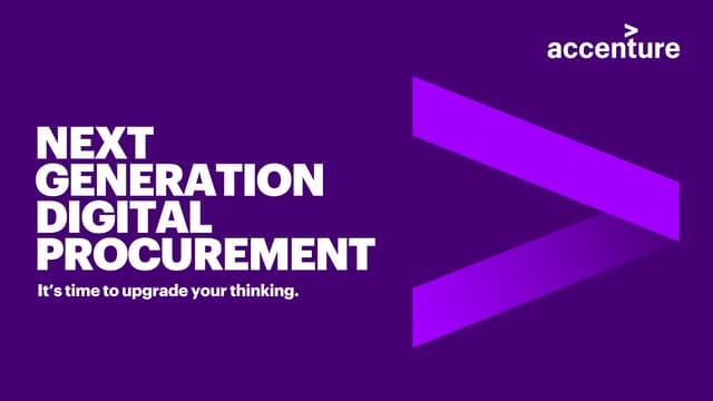 Next Generation Digital Procurement | Accenture