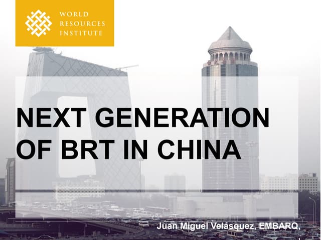 Next generation of BRT in china