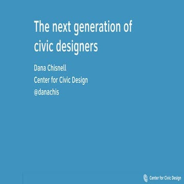 Next generation of civic designers