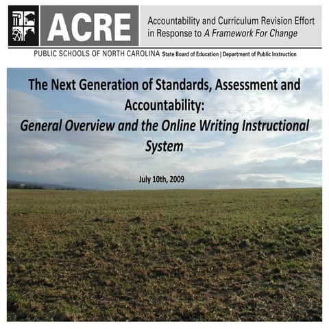 Next Generation Of Standards, Assessments, And Accountability