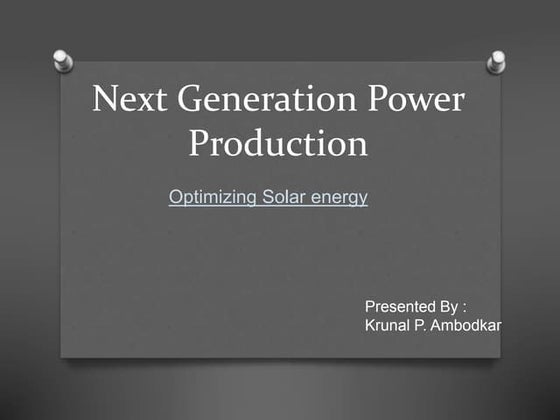 FLOATING SOLAR ppt | PPT