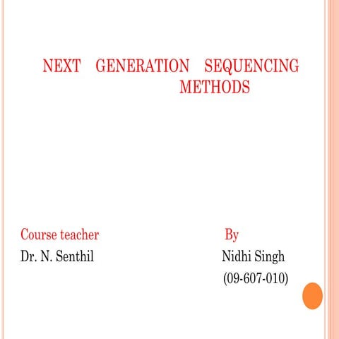Next  generation  sequencing