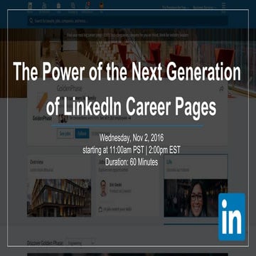 The Power of the Next Generation of LinkedIn Career Pages [webcast]