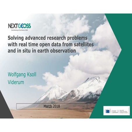 Solving advanced research problems with real time open data from satellites a...