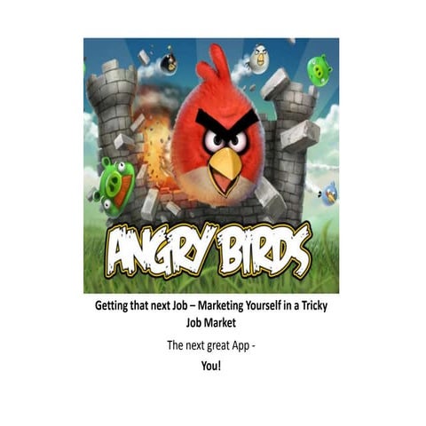 Marketing Yourself for Your Next Career Opportunity 