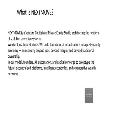 NEXTMOVE Pitch Deck - next generation AI | PPTX