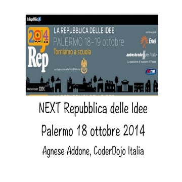 Next Repubblica delle Idee, Palermo 18 ottobre 2014