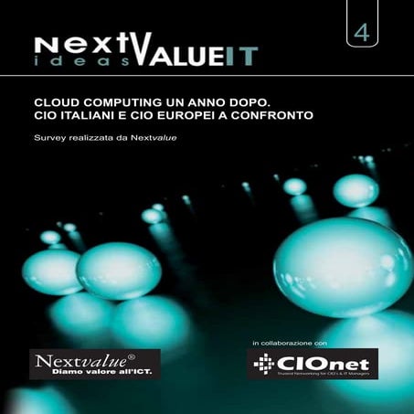 Nextvalue Ricerca Cloud Computing in Italia e in Europa - Ed. 2010