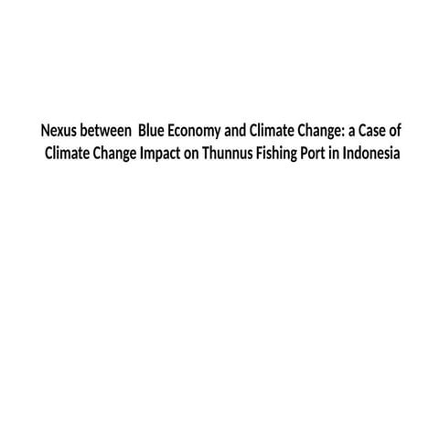 Nexus between  Blue Economy and Climate Change.pptx
