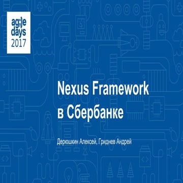 Андрей Гриднев; Алексей Дерюшкин. Nexus Framework в Сбербанке.