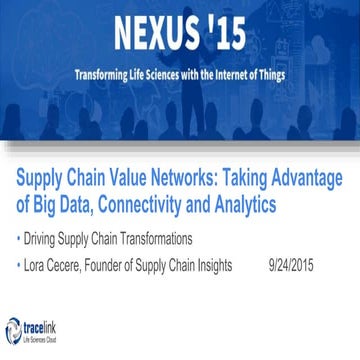 Presentation for the Nexus Conference on the Internet of Things and the Evolu...