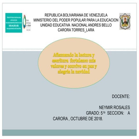 PROYECTO DE APRENDIZAJE 5 TO GRADO .NIVEL PRIMARIA