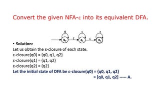 Automata theory - NFA ε to DFA Conversion