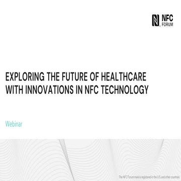 NFC Forum Healthcare Webinar