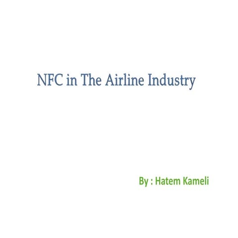 Mobile NFC @ Airlines