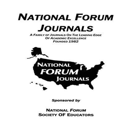 NATIONAL FORUM OF EDUCATIONAL ADMINISTRATION AND SUPERVISION JOURNAL, Volume ...