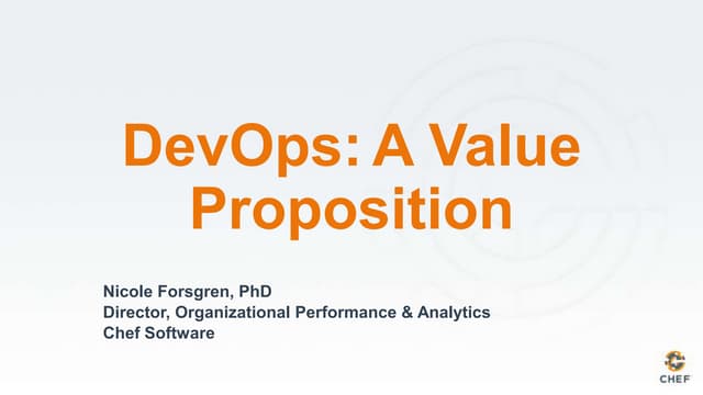 DevOps: A Value Proposition