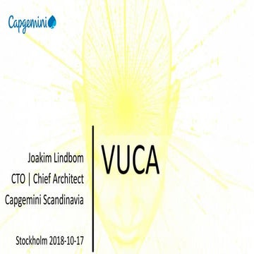 VUCA - Planning for the essentially unplannable in a disruptive world