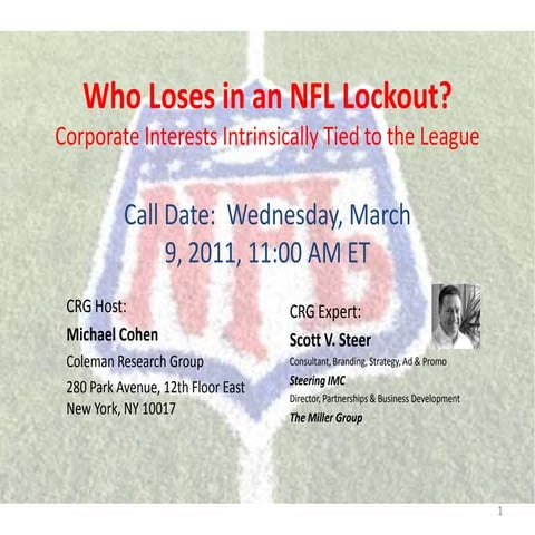 Company presentation National Football League | PDF