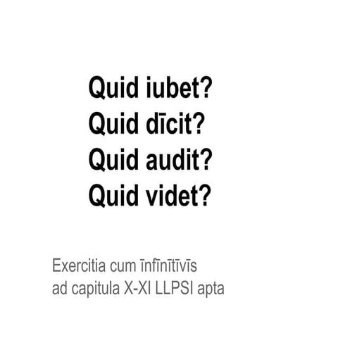 Īnfīnītīvum et accusativus latine (llpsi)