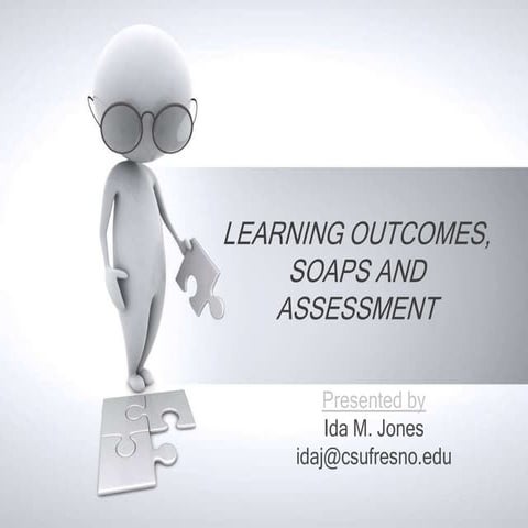 LEARNING OUTCOMES, SOAPS AND ASSESSMENT