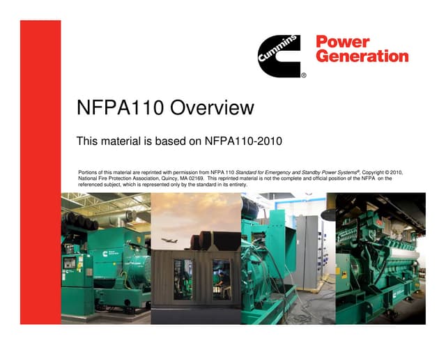 NFPA 110 Overview