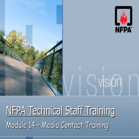 NFPA Technical Staff Training Module 14