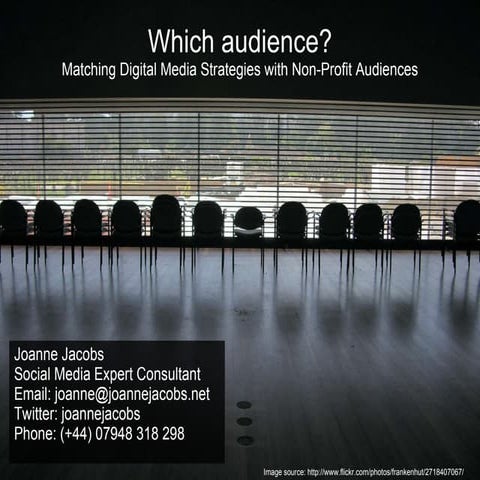 Which Audience? Strategy Development for Non Profit Organisations