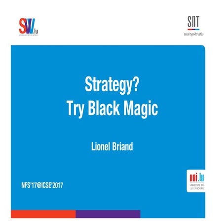 Research Strategy? Try Black Magic